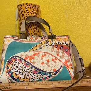 Trina Turk Toulon Satchel (Aqua Multi)